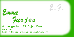 emma furjes business card